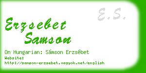 erzsebet samson business card