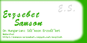 erzsebet samson business card